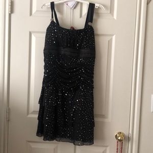 Black with sparkle knee length dress